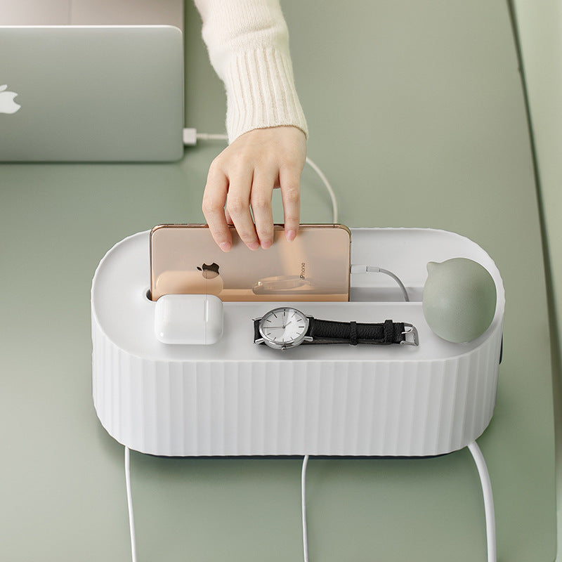 Cable Management Box for Power Strip Cord Organizer Dustproof