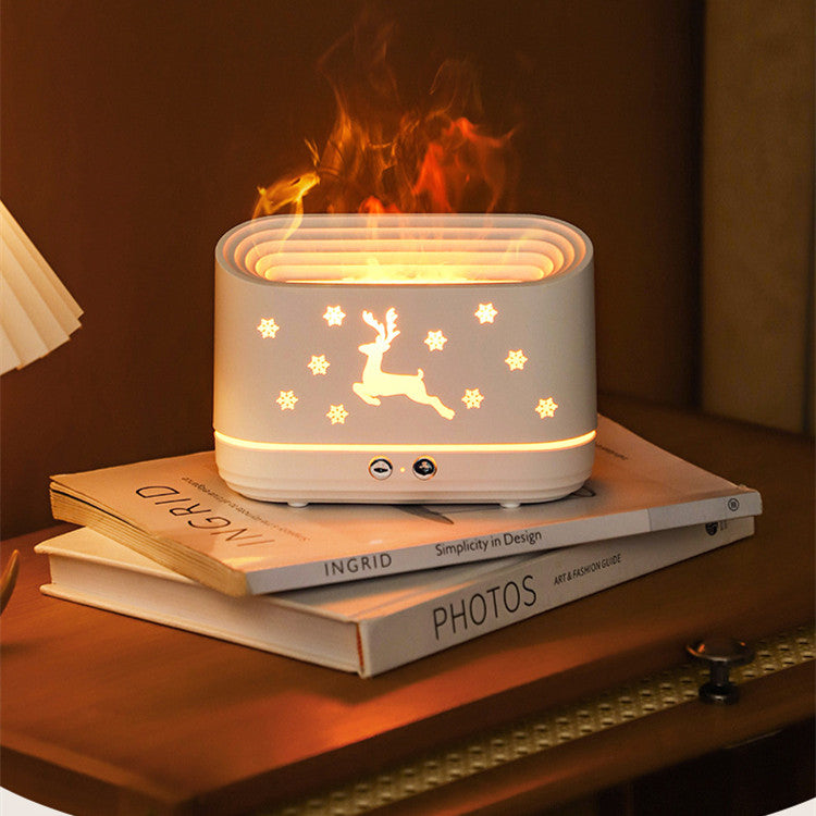 Elk Flame Humidifier Diffuser LED Aroma Lamp Christmas Decor