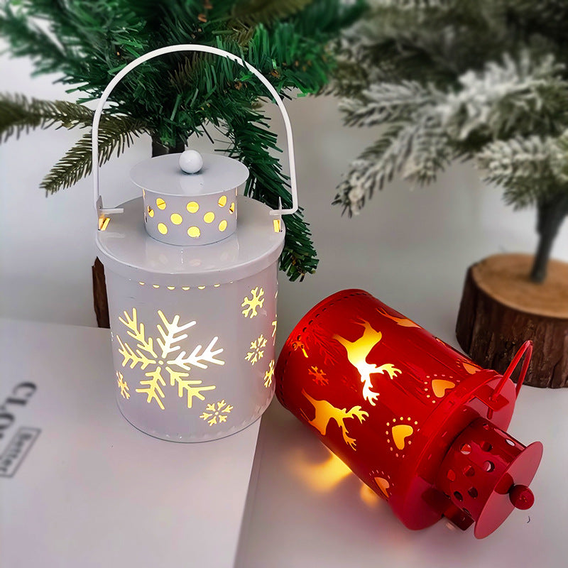 Nordic LED Christmas Lantern Flameless Candle Holiday Decor