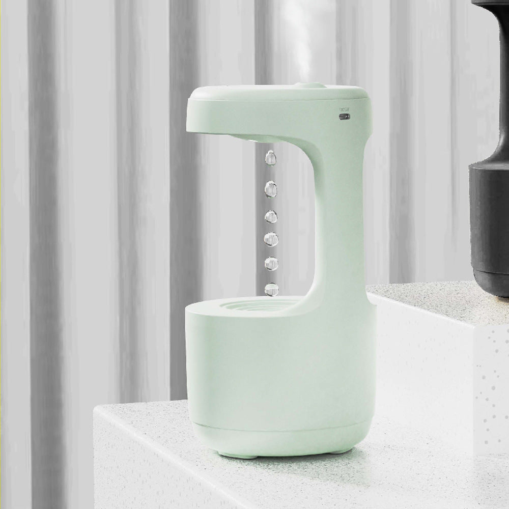Anti-Gravity Humidifier with Clock & Water Drop Aroma Diffuser