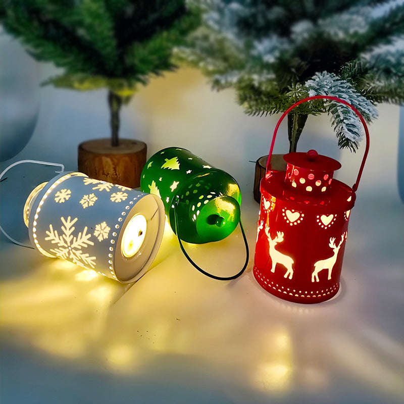 Nordic LED Christmas Lantern Flameless Candle Holiday Decor