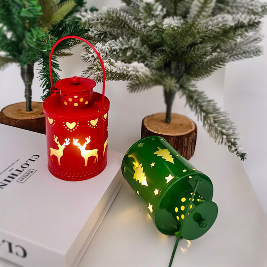 Nordic LED Christmas Lantern Flameless Candle Holiday Decor