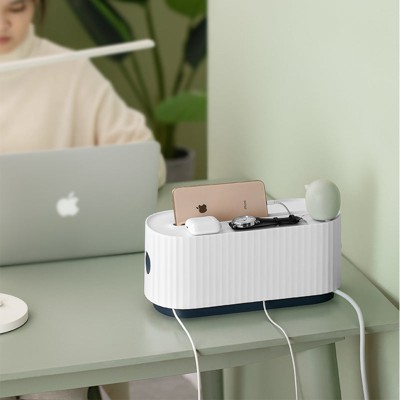 Cable Management Box for Power Strip Cord Organizer Dustproof