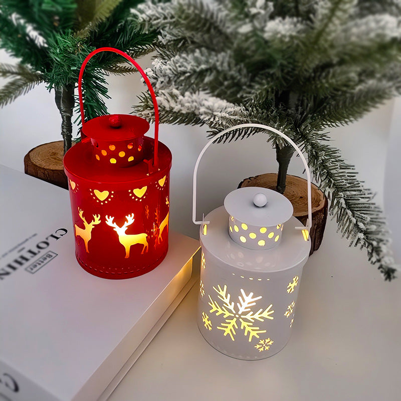 Nordic LED Christmas Lantern Flameless Candle Holiday Decor